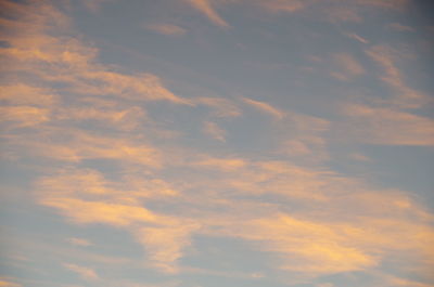 Low angle view of clouds in sky