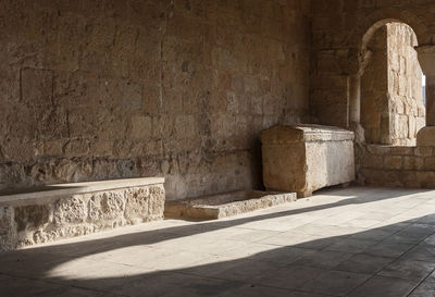 Stone wall of historic building