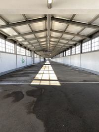 View of empty corridor in building