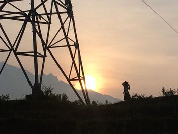 Low angle view of sky at sunset