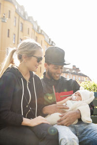 Young couple with baby