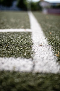 Surface level of soccer field