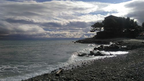 Scenic view of sea against sky