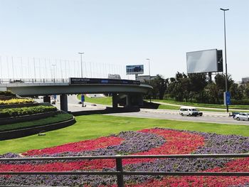 View of bridge against clear sky