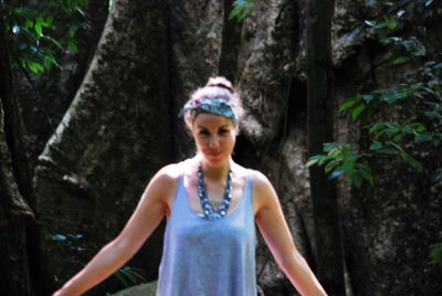 Portrait of a girl in forest