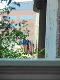 Houses seen through balcony