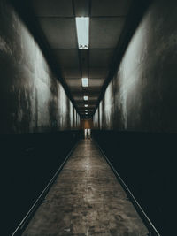 View of empty subway tunnel