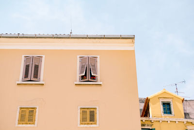 Low angle view of building against sky