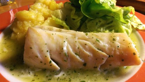 Close-up of served food