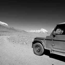 Landscape with mountain range in background