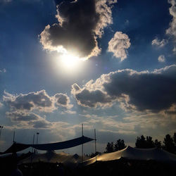 Scenic view of landscape against cloudy sky