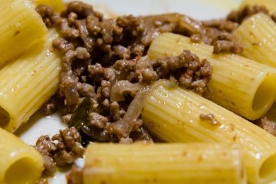Close-up of meal served in plate