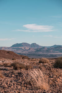 Namibian desert, views, rocks and sun