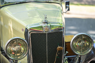 Close-up of vintage car