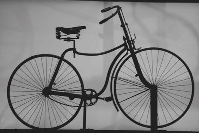 Bicycle wheel against sky