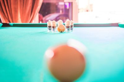 Close-up of ball on table