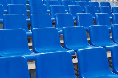 Full frame shot of empty chairs