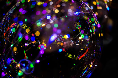 Close-up of shiny bubble