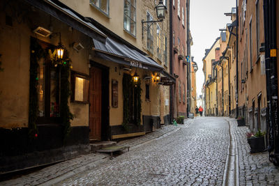 Street amidst buildings in town