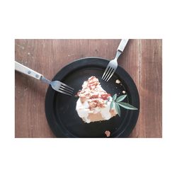 High angle view of food in bowl