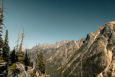 Washington pass overlook near the north cascades national park eastern entrance in washington.