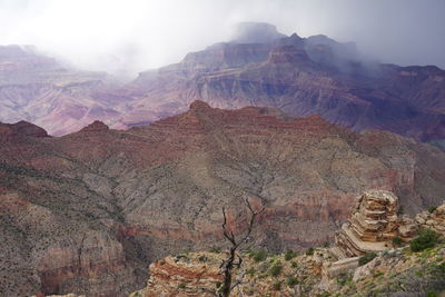 Scenic view of mountain range