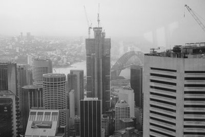 Sydney center/westfield tower/harbor bridge