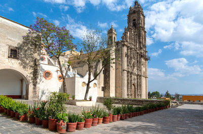 Exterior of historic building against sky