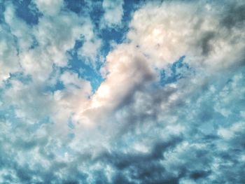 Low angle view of clouds in sky
