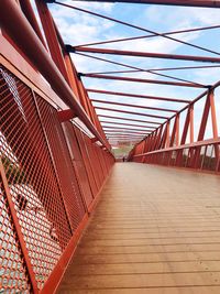 View of suspension bridge against sky