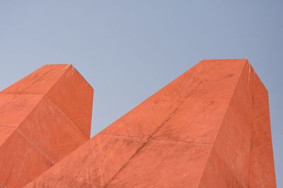 Low angle view of building against clear sky