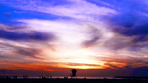 Silhouette of dramatic sky during sunset