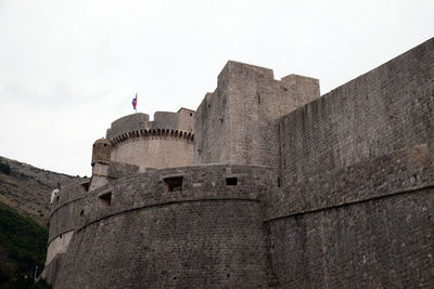 Defense walls of the old town of dubrovnik, croatia