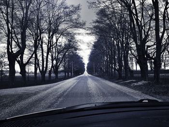 Road passing through country road