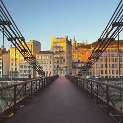 View of bridge against clear sky