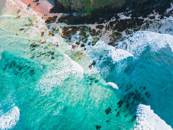 High angle view of swimming pool