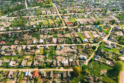 High angle view of cityscape