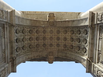 Low angle view of historical building against sky