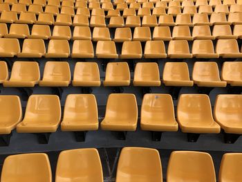 Full frame shot of empty chairs