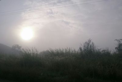 Scenic view of landscape against sky during sunset