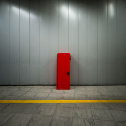 Close-up of red wall
