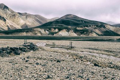 Scenic view of desert against sky