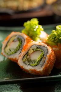 Close-up of sushi