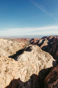 View from the top of snow canyon state park outside of st. george utah