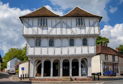 Exterior of historic building against sky