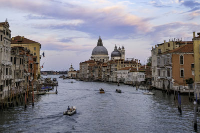 View of buildings by grand canal against sky in venice 