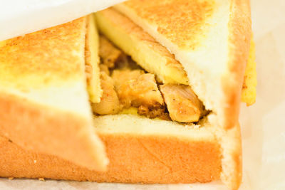 Close-up of bread on plate