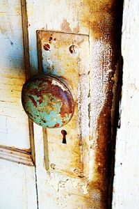 Close-up of wooden door