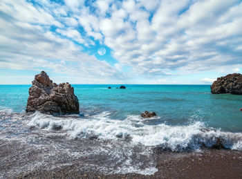 Scenic view of sea against sky