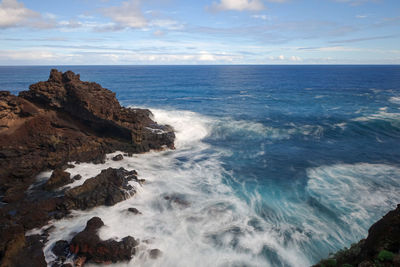 Scenic view of sea against sky